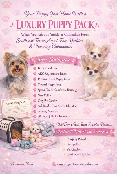 Southeast Texas Angel Face Yorkies and Charming Chihuahuas Boujii Babies